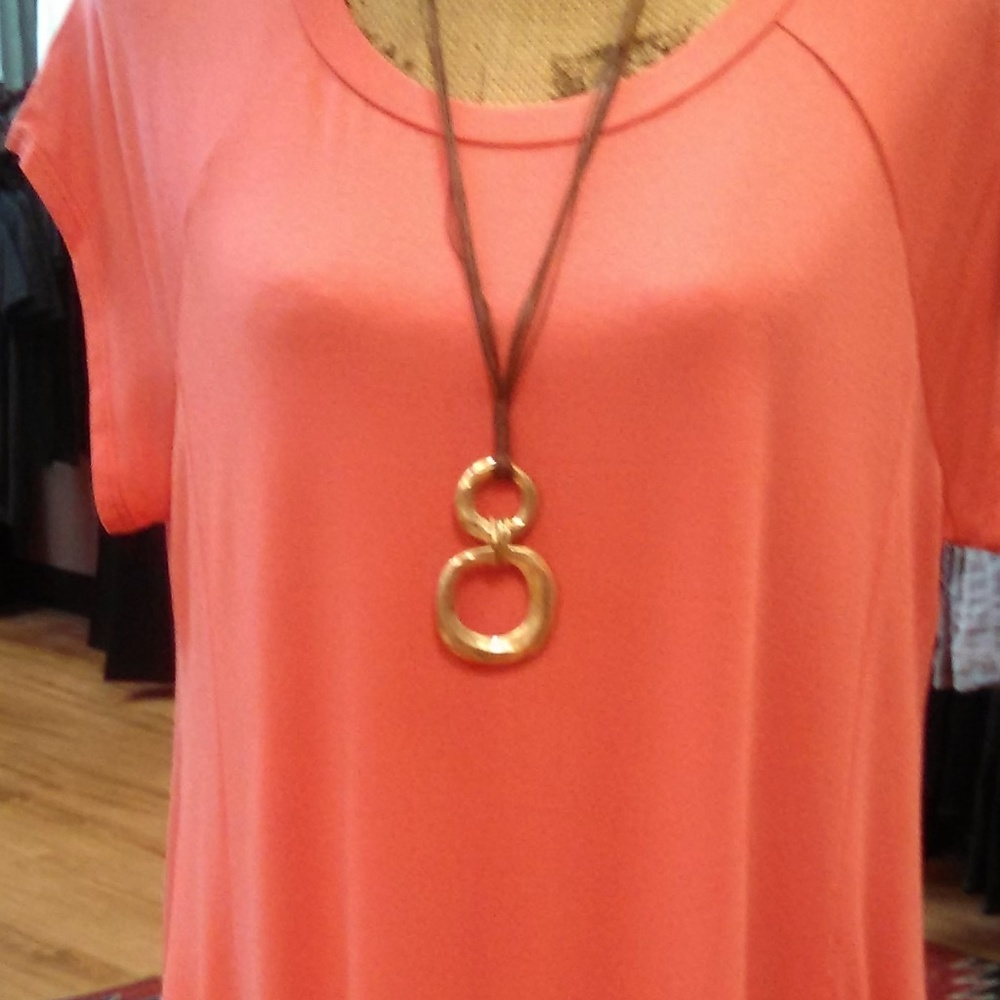 ***NEW***    Salmon Short Sleeve Tunic